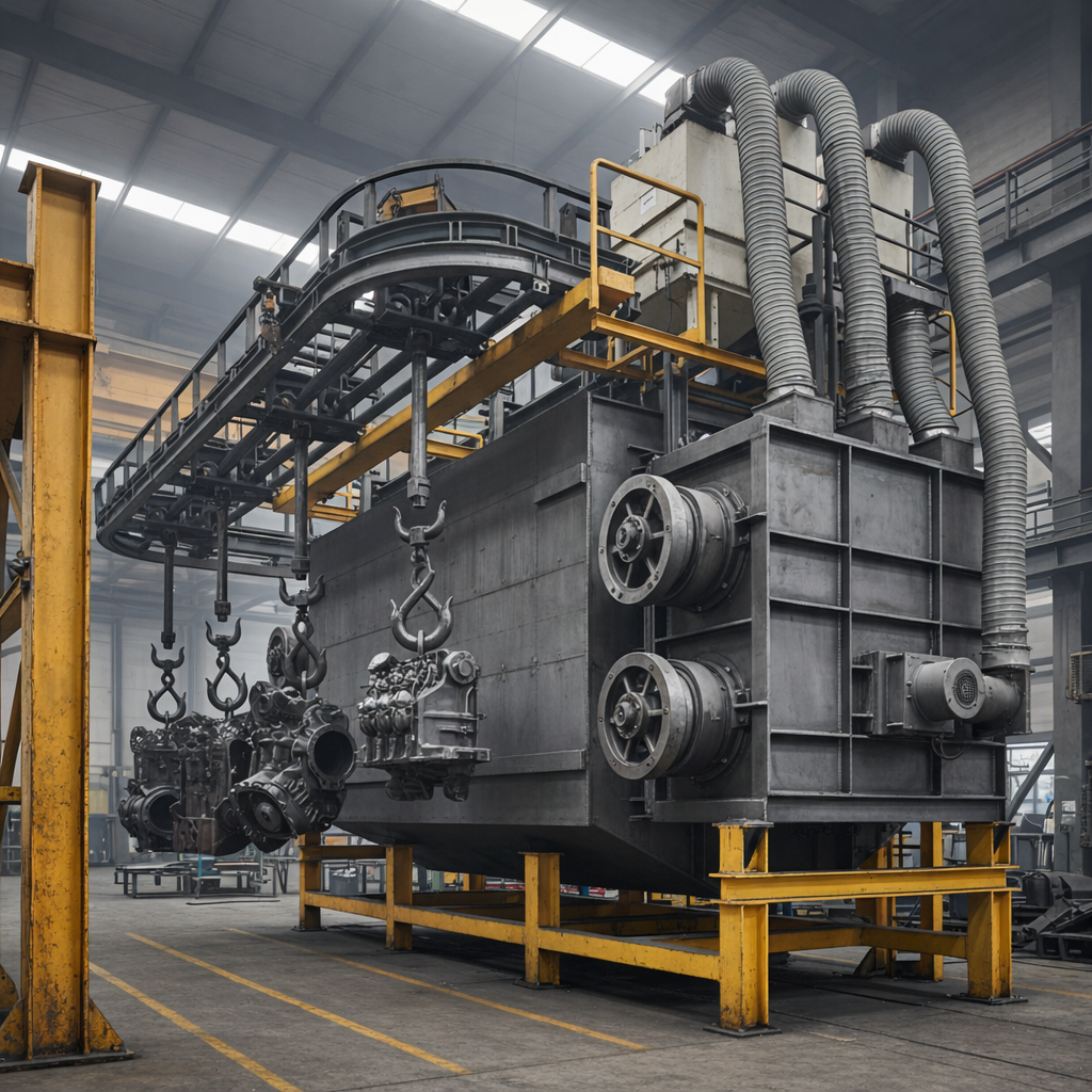 Y Hanger Type Shot Blasting Machine